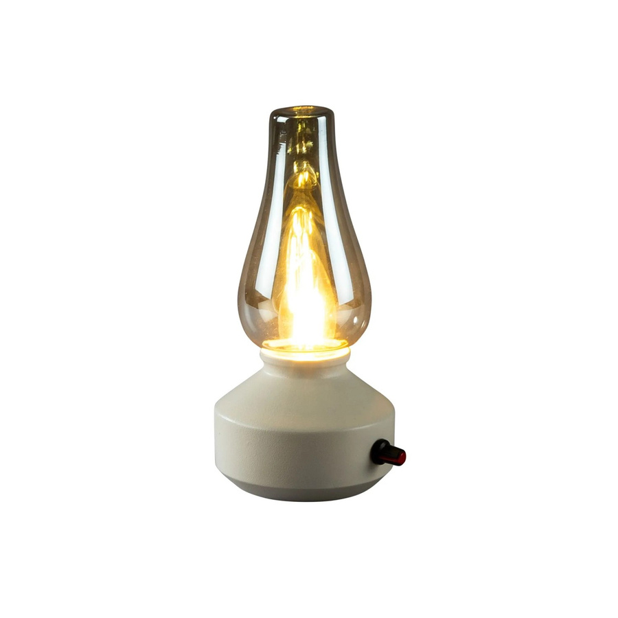 Konstsmide Akku-Tischleuchte LED in Weiß mit USB-Ladung, B/T/H: 24,5 x 11 x 13 cm - Bild 2