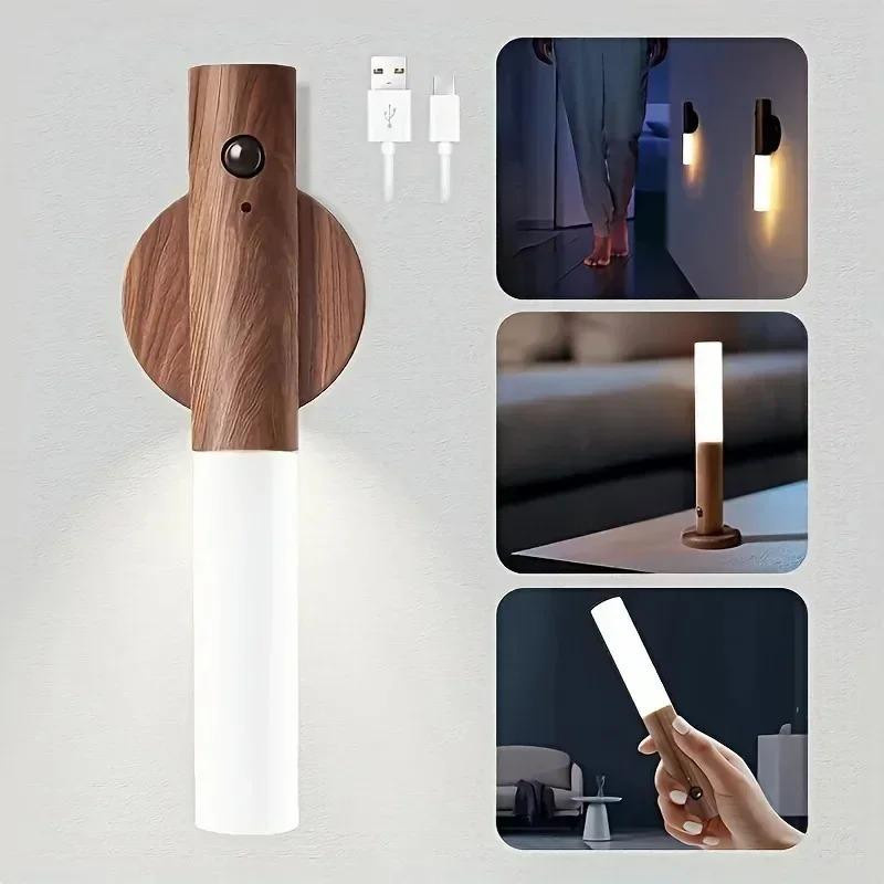 YJMP Super Lighting LED Nachtlicht mit PIR Bewegungssensor, magnetisch und wiederaufladbar, warmweiß, 2er-Set, Farbe: Weiß - Bild 3