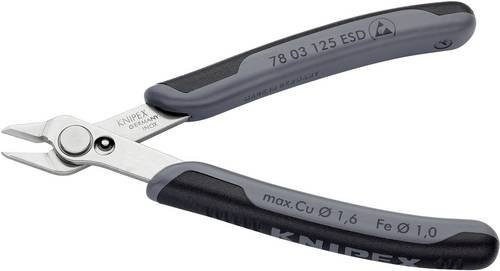 Knipex Super Knips ESD Elektroni Super Knips Printzange ohne Facette mit Mehrkomponenten-Hüllen 125 mm - Bild 1