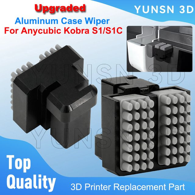 Anycubic Kobra S1 Combo Düsenwischer Upgrade aus Aluminium und Silikon für Hotend Reinigung - Bild 1
