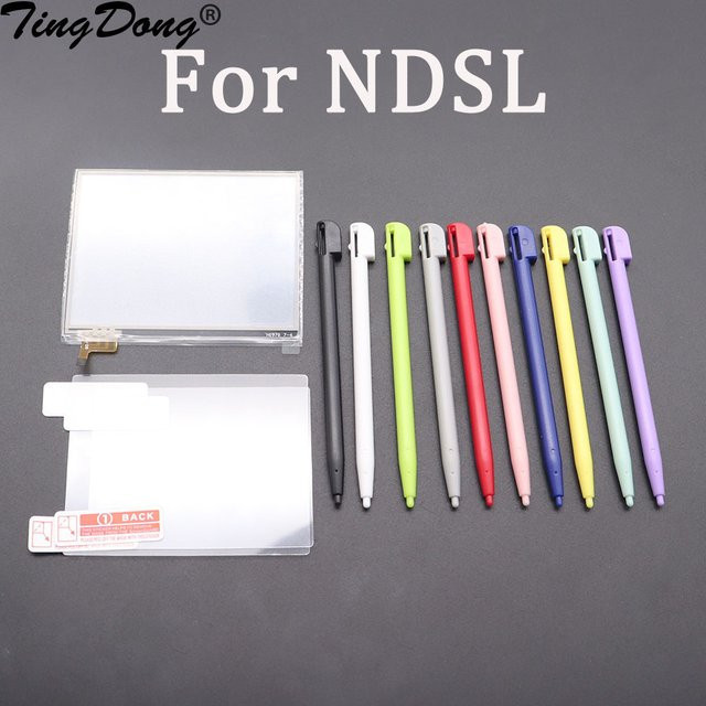 TingDong Reparatur-Set für Nintendo DS Lite: Touchscreen-Digitizer, Schutzfolie und Touch-Stift in Transparent und Blau - Bild 1