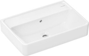 Hansgrohe Waschtisch Xanuia Q aus Keramik in Weiß mit Überlauf, Wandhängend, B: 55 cm, T: 37 cm - Bild 1