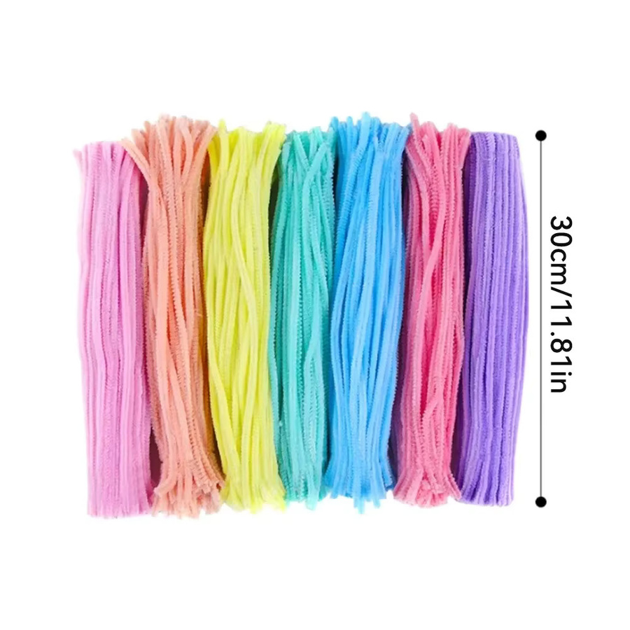 Chenille Stem Draht Rohr Reiniger, Plüsch, Multicolor, 100-1000 Stück - Bild 2