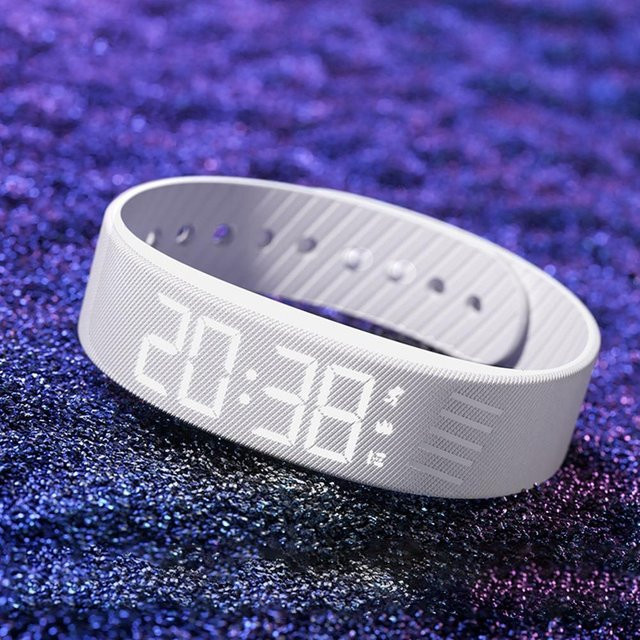 Tianongha Digitaluhr, Silikon, Weiß, Unisex - Bild 1