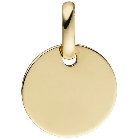 Colfem Anhänger rund, 333 Gold, Gelbgold, Unisex - Bild 1