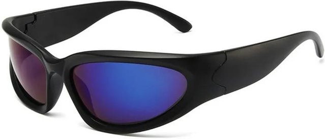 Binchi Outdoor Equipment Sonnenbrille, Sportsonnenbrille, Square, Kunststoff, Unisex, Multicolor, Schwarz, Vollrand, verspiegelt - Bild 1