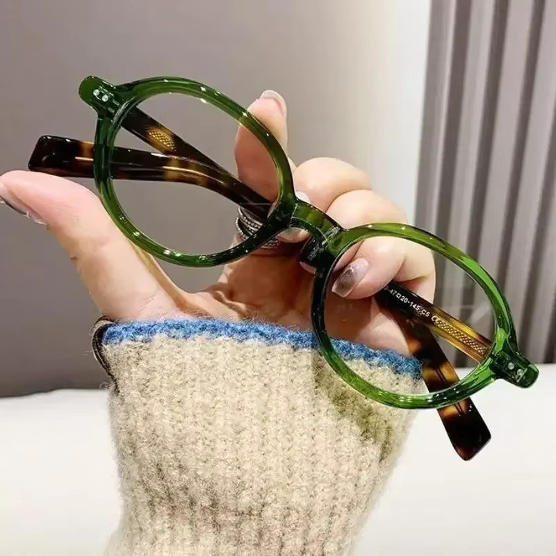 MOYOKA Lesebrille Retro Oval, Vollrand, Kunststoff, grün, Damen - Bild 3