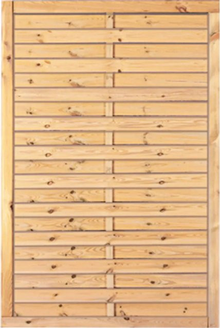T & J Lamellenzaun Grün aus kesseldruckimprägniertem Kiefern- und Fichtenholz B: 100 cm, H: 150 cm - Bild 1