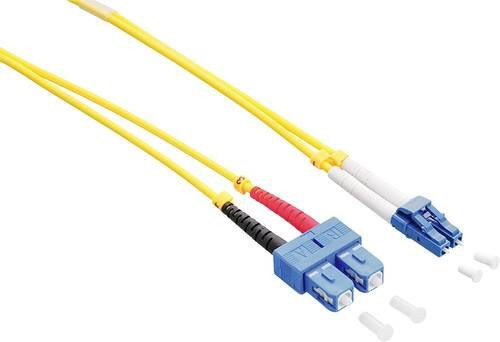 LogiLink Glasfaser LWL Anschlusskabel Singlemode OS2 Gelb 10,00 m 9/125 µ - Bild 1