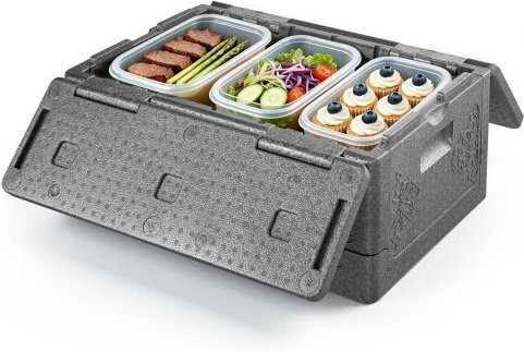 VEVOR Thermobox EPP Isoliertes Transportbehälter für Catering und Lieferungen, 38 l, Grau - Bild 1