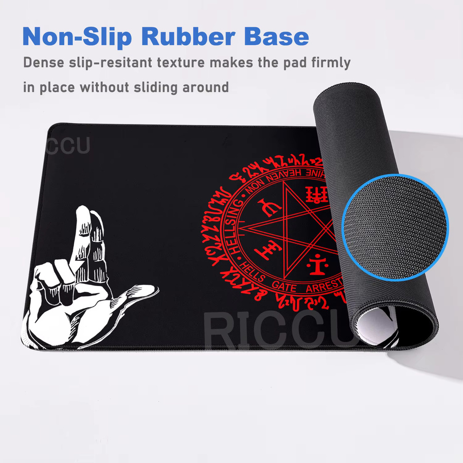 Riccu Gaming Mauspad Hellsing Alucard XXL Anime Schreibtischunterlage Schwarz - Bild 3