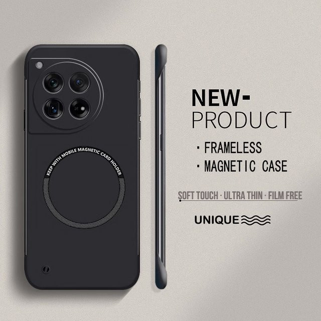 MagSafe Handyhülle für OnePlus 13, 13R, 12, 12R, 11, 11R, 10T, 10R, 10 Pro aus mattem PC in Schwarz oder Grün - Bild 1