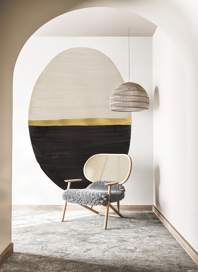 Tenue de Ville Wandbild Totem Abstract Modern in Ivory und Multicolour - Bild 1