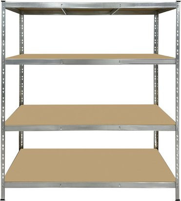 Verzinktes Steckregal aus Stahl in Silber, H x B x T: 180 x 160 x 60 cm - Bild 1