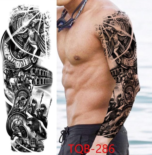 Temporäre Tattoo-Ärmel Flower Love, Unisex - Bild 1