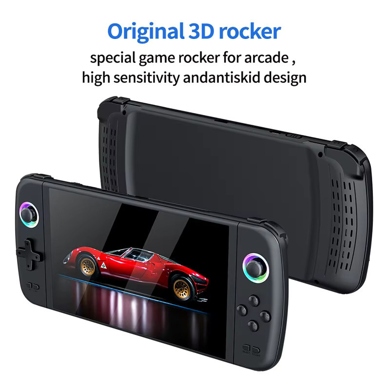 Luxuglow M27 Retro Handheld Videospielkonsole mit 7,0 Zoll Display in Schwarz mit 64G Speicher - Bild 5