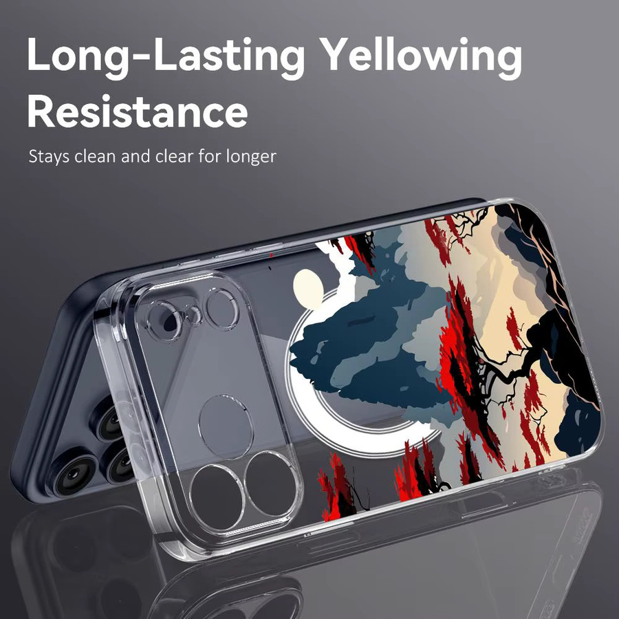 Bergkiefer Magnetische Handyhülle für iPhone 17 16 15 14 13 12 11 Pro Max Plus Transparent Stoßfest und Kratzresistent - Bild 4