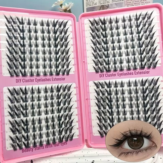 LIMEIKAI Falsche Wimpern, Cartoon-Style, 256 Stück, Unisex - Bild 1