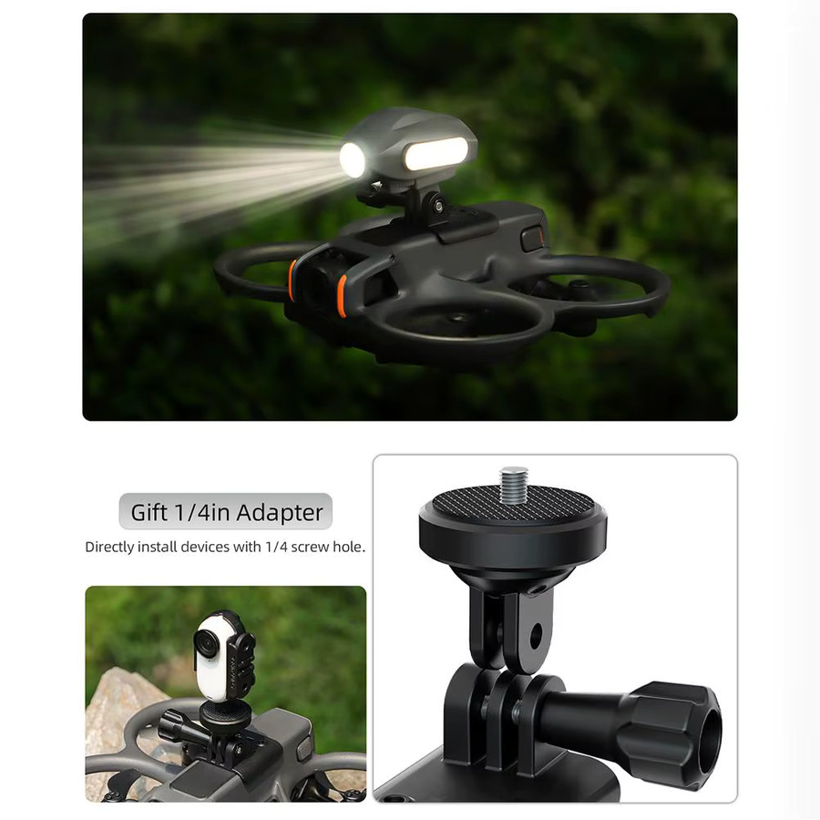 DJI Avata 2 Mehrzweck-Erweiterungshalterung und Action-Kamera-Adapter in Schwarz für Insta360 GO 3, GO 2 und GO 1 - Bild 3