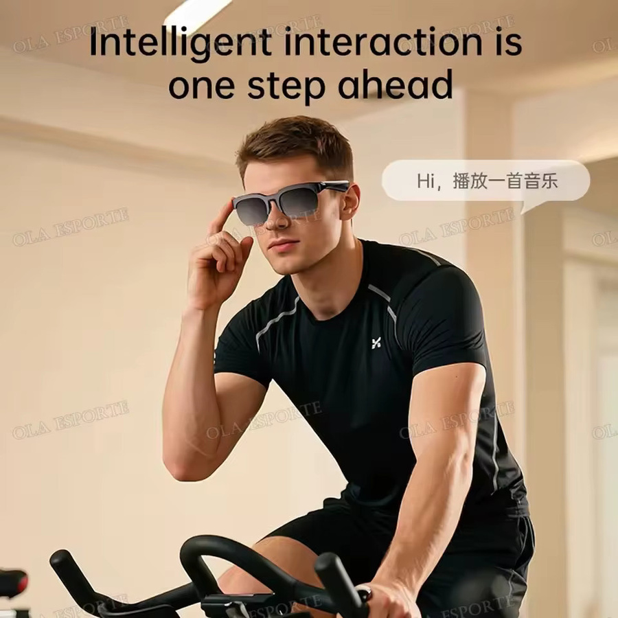 Ola Esporte Smart-Brille mit Bluetooth, Sprachassistent und UV-Schutz, Farbe: Schwarz - Bild 4