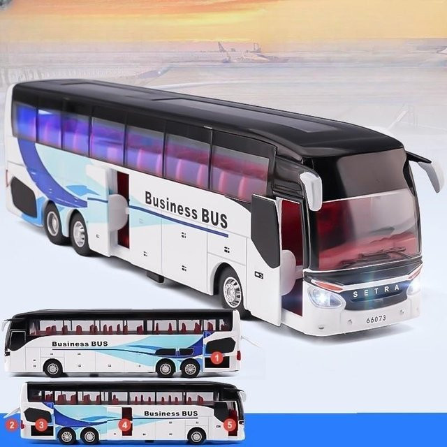 Linyi toy car Luxus Reisebus Spielzeugauto, 1:50, mit Licht und Geräusch, ab 14 Jahren - Bild 1