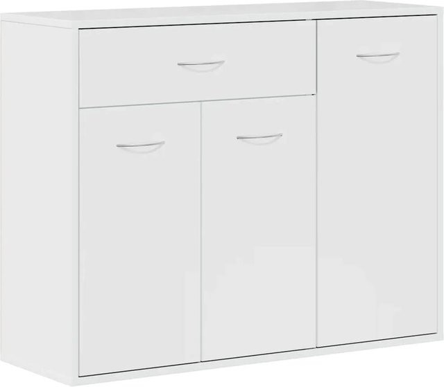vidaXL Sideboard in Hochglanz-Weiß aus Holzwerkstoff, B/T/H: 88 x 30 x 70 cm - Bild 1
