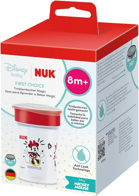 NUK Magic Cup Trinklernbecher mit 360 Grad Rand, auslaufsicher, Grau/Mehrfarbig, 230 ml - Bild 1