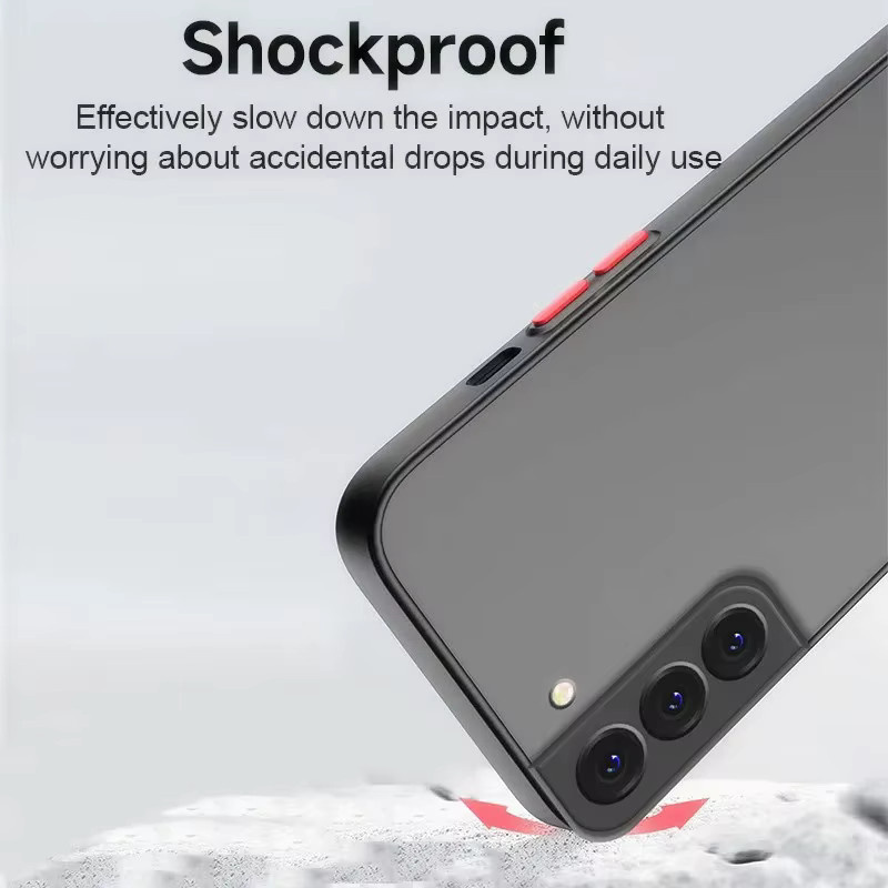 Gusakov Frosted Drop Protection Handyhülle für Samsung Galaxy S24 S23 S22 S21 S20 Ultra und A53 A52 A73 A72 in Schwarz - Bild 4