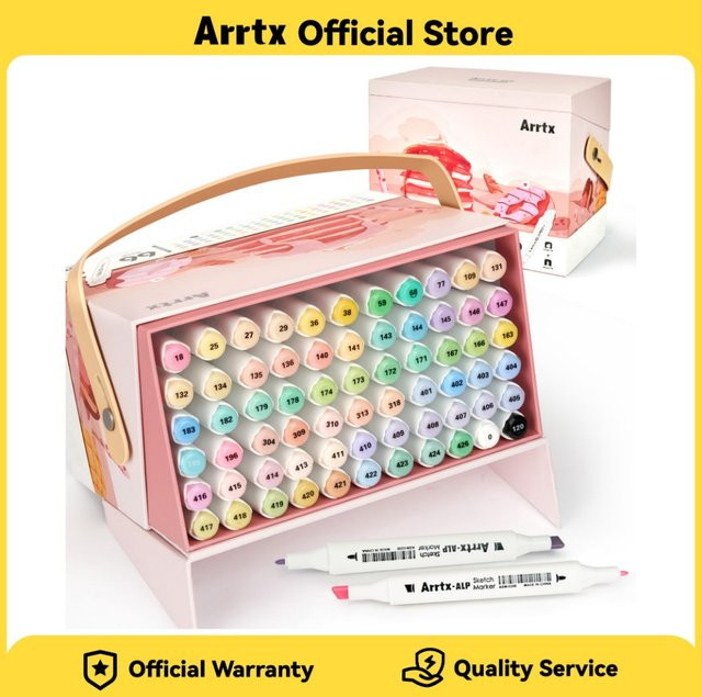 Arrtx Pastellmarker ALP Dual-Tip Alkoholmarker für Künstler zum Skizzieren und Ausmalen, 36 Farben, Multicolour - Bild 1