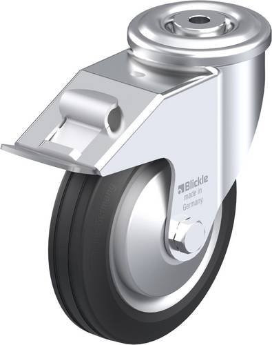 Blickle Lenkrolle LER-VE 150R-FI-FA mit Feststeller, Rad-Durchmesser: 15 cm, Tragfähigkeit: 135 kg, verzinkter Stahl - Bild 1