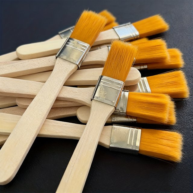 Nylonpinsel Set mit Holzgriff für Aquarell und Wandgestaltung in verschiedenen Größen - Bild 1