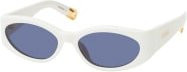 Jacquemus JAC 4 SUN Sonnenbrille, Vollrand, Oval, Kunststoff, Damen, White Blue - Bild 1