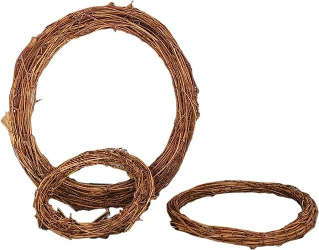 ZQCY Künstlicher Kranz mit Blättern und Blumen in Braun für Hochzeit, Weihnachten und Garten als Hänge-Ornament - Bild 1