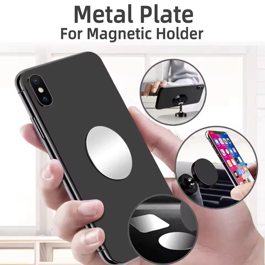 Selbstklebende magnetische Metallplatten aus Eisen, silberfarbene Scheibenaufkleber für Autotelefonhalter, B: 3 cm x B: 3 cm - Bild 5