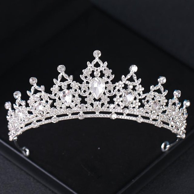 FOXANRY Jewelry Diadem, Kristall, Strass, Weiß, Damen - Bild 1