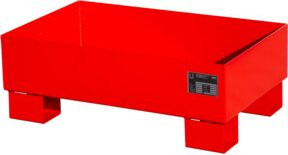 Bauer Südlohn Auffangwanne AW 60-1 aus Stahl, Farbe: Feuerrot, B/T/H: 50,0 x 28,0 x 28,0 cm - Bild 1