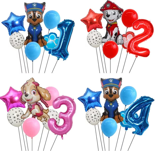 Paw Patrol Party Luftballon Figur für Kinder als Dekoration zum Geburtstag - Bild 1