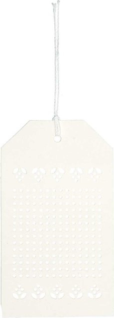 Rico Design Anhänger zum Besticken aus Papier in Creme, 24 Stück - Bild 1