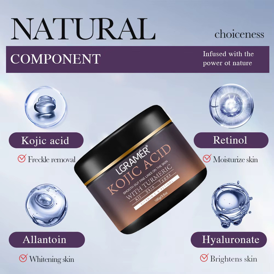 LGRAMER Gesichtscreme mit Kojisäure, Vitamin C & Kurkuma, Unisex - Bild 4
