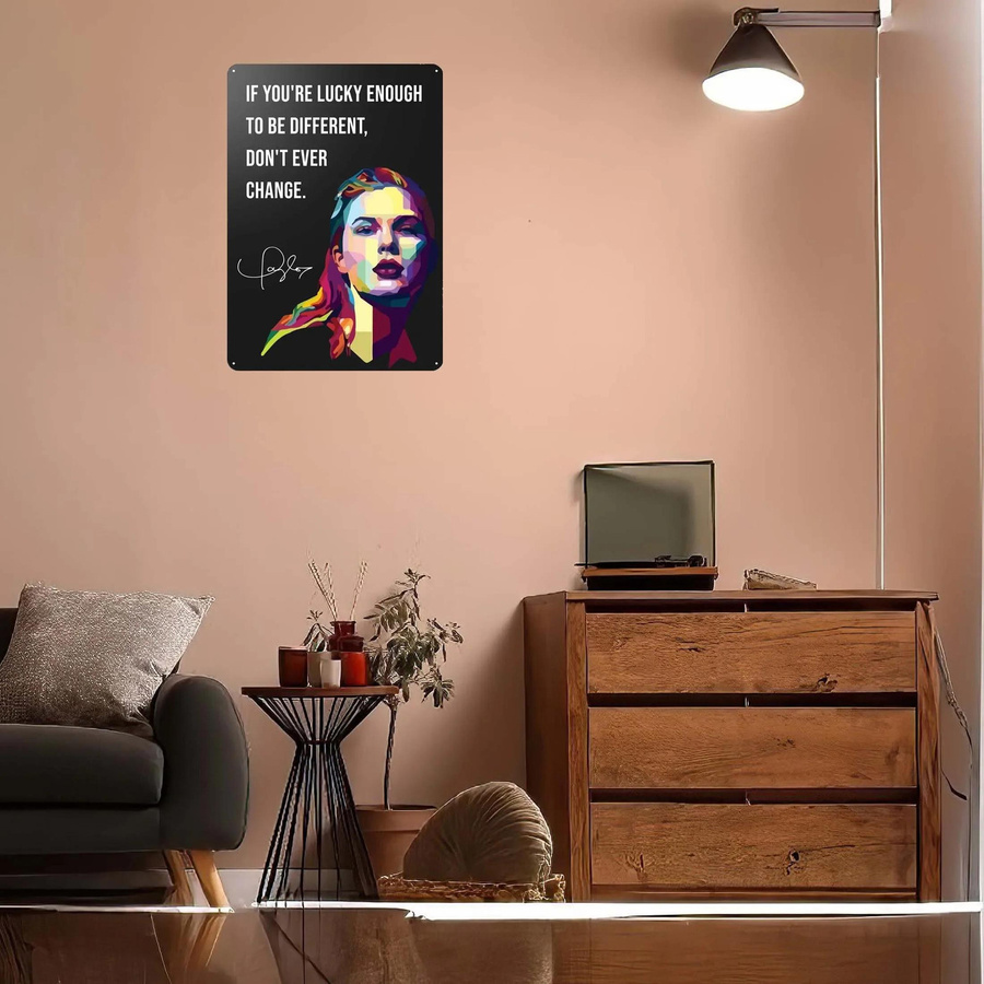 ZX ART Taylor Swift Retro Metallschild Wanddeko B/H: 40 x 30 cm - Bild 2