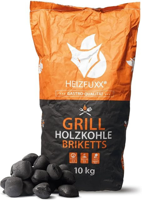 Heizfuxx Grillbriketts aus Hartholz, 10 kg - Bild 1