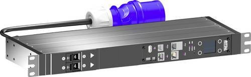 Rittal Schaltschrank-Steckdosenleiste PDU managed, 32A/230V, 1~, Schwarz, 4 x IEC C13 + 2 x IEC C19, mit Ethernet/LAN - Bild 1