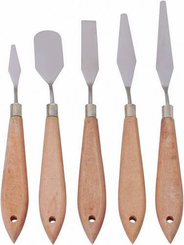 Reely RE-7042686 Spachtelset 5teilig aus Stahl und Edelholz, hochelastisch - Bild 1