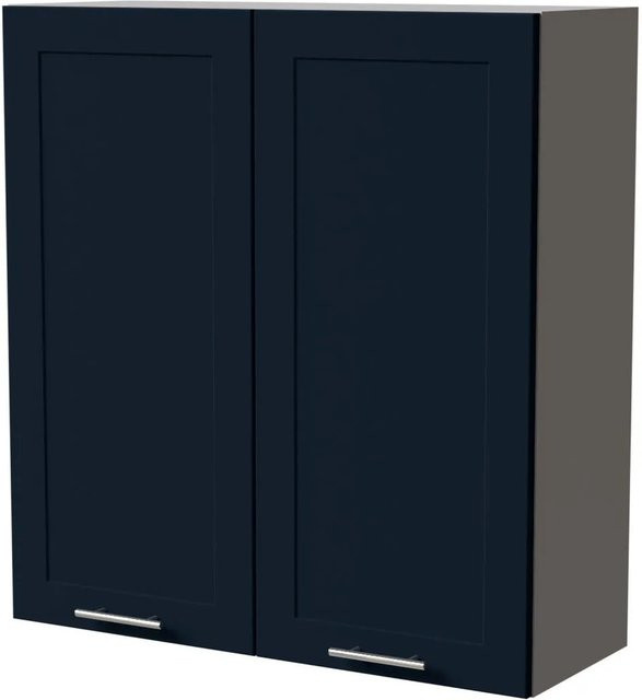Feldmann-Wohnen Hängeschrank Oslo Küchenschrank in Indigo Grau Matt mit Soft-Close-Türen und Regalböden, B/T/H: 90 x 32,5 x 96 cm - Bild 1