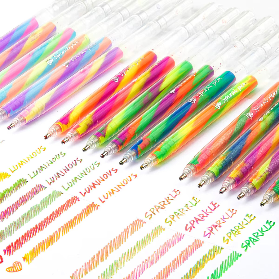 6 Stück Glitzer-Gel-Textmarker in Multicolour mit 1,2 mm Spitze für Journaling und Bastelarbeiten - Bild 3