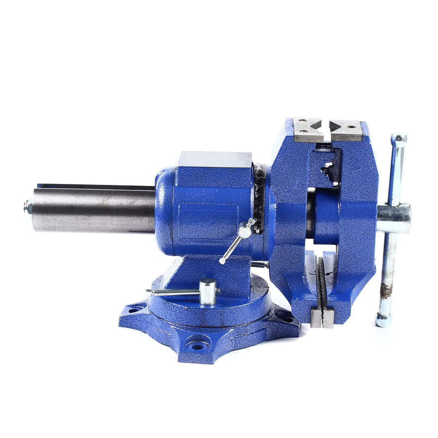 CNCEST 2-in-1 Multifunktions-Schraubstock mit 360 Grad Drehbarkeit, Blaue Parallel-Werkbank 100 mm für Holzbearbeitung und Modellbau - Bild 5