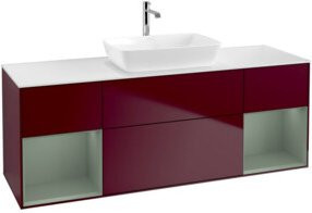 V&B Waschtischunterschrank Finion in Weiß lackiert, Breite: 160 cm, Tiefe: 50,1 cm, Höhe: 50,1 cm - Bild 1
