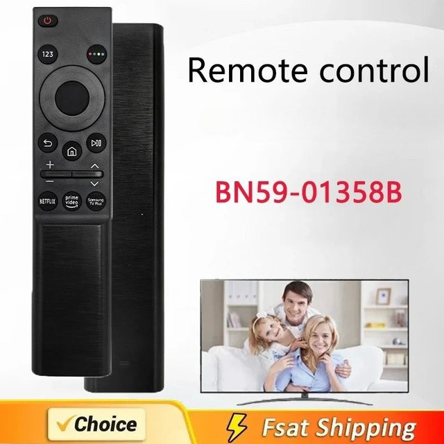 Samsung Smart-TV-Fernbedienung BN59-01358B in Schwarz mit Netflix und Prime Video - Bild 1