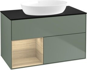 V&B Waschtischunterschrank Finion 100 in Eiche mit lackierter Oberfläche, B/T/H: 100 x 50,1 x 50,1 cm - Bild 1