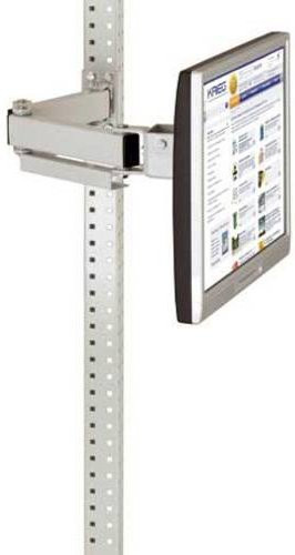 Manuflex LZ8206.3003 ESD-Monitorträger für Alu-Aufbauportale mit 500mm Doppelgelenk und VESA-Adapter 75 mm in Rubinrot RAL 3003 - Bild 1